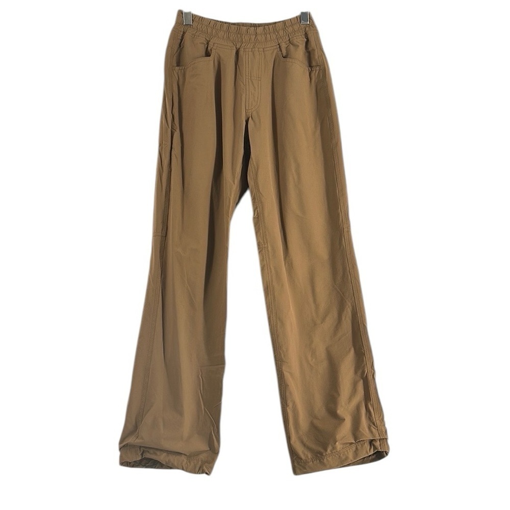 𝅺mec hiking pants pull on adjustable leg opening jogger wide leg  brown sz 32